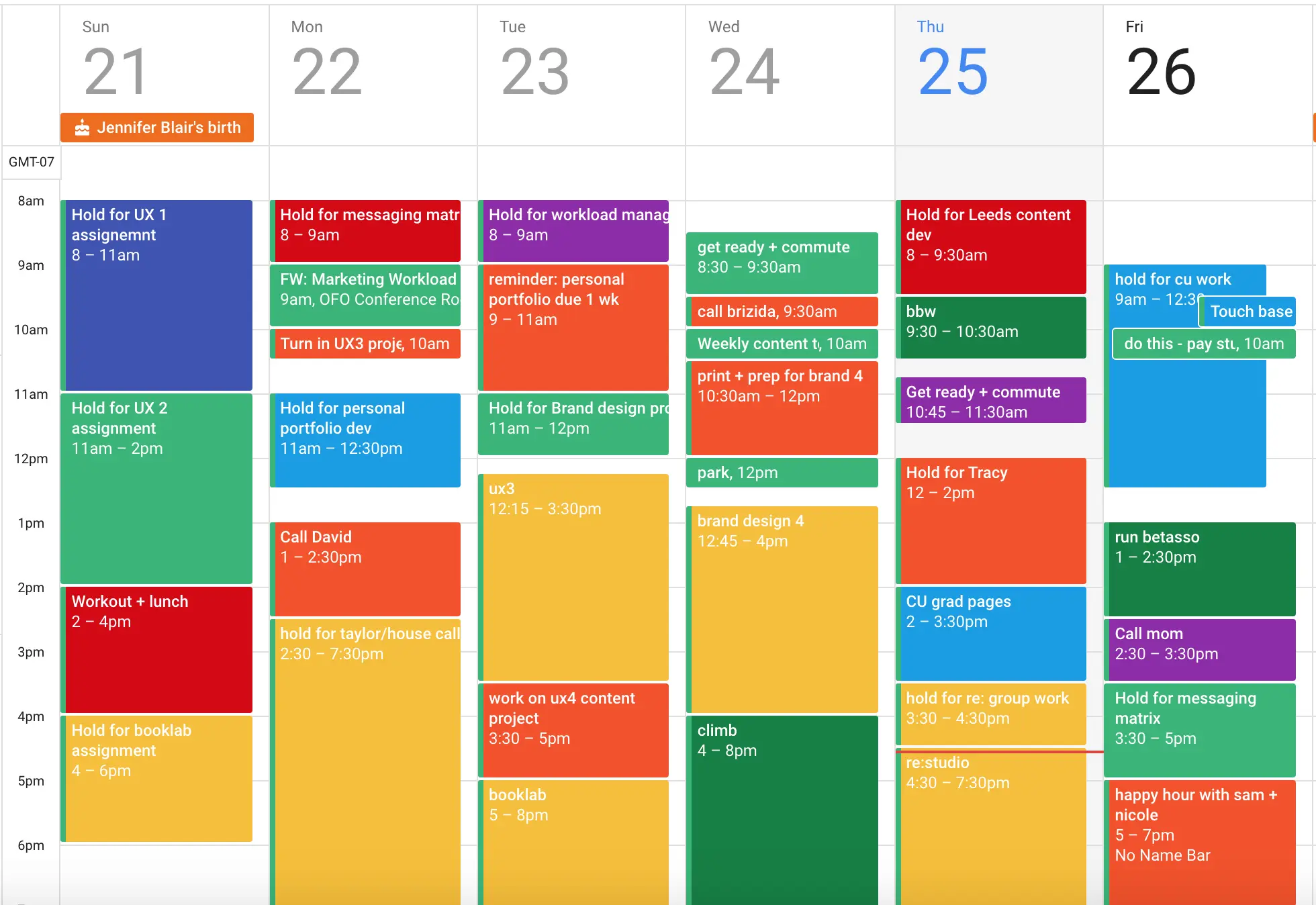 How a Color Coded Calendar Helps You Conquer Your Day (Easy Tips) Dan ...